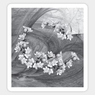 Flowers blowing in the wind Sticker